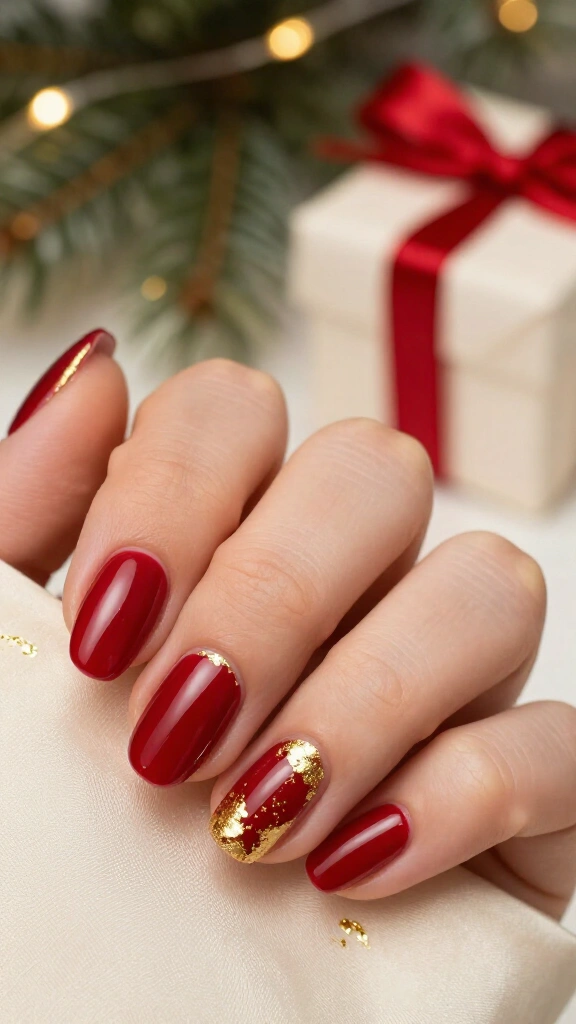 Classic Crimson Gloss with Micro-Gold Foil