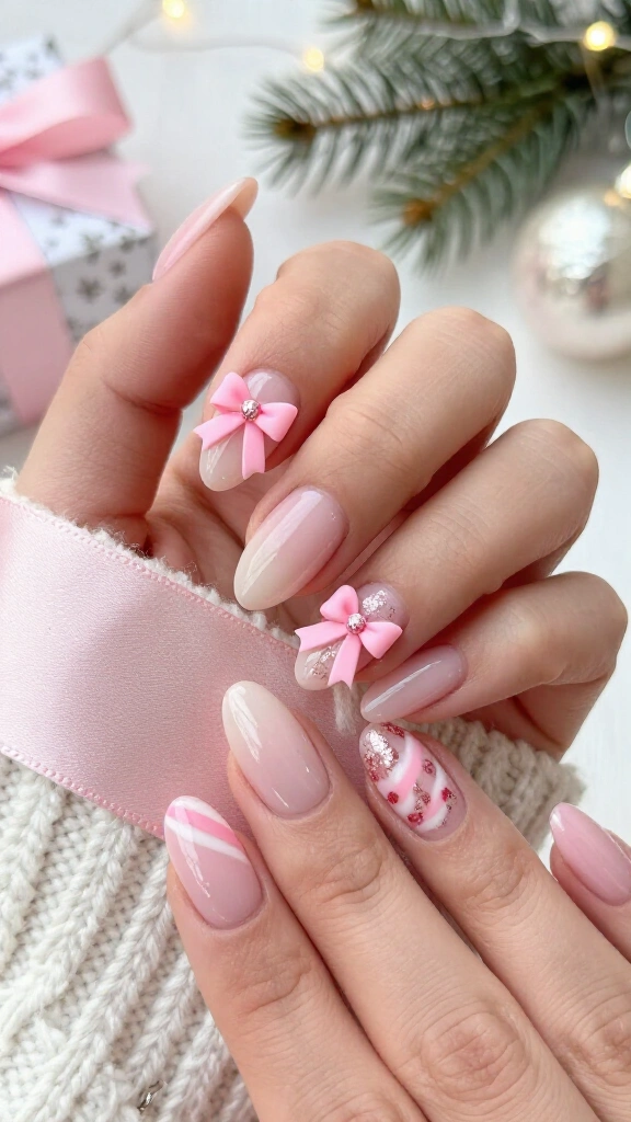 Peppermint Bow Details