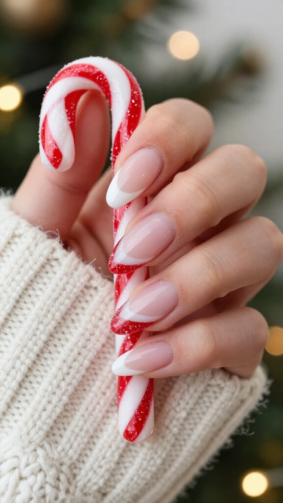 Candy Cane Swirl Negative Space