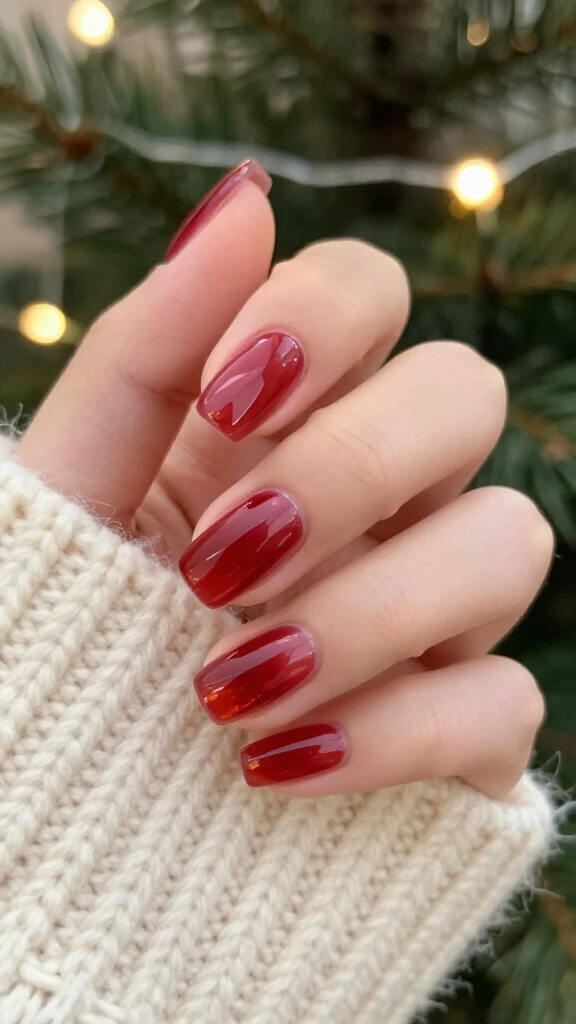Cranberry Glass Jelly Nails