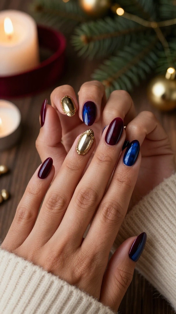 Red Velvet with Baroque Gold Borders
