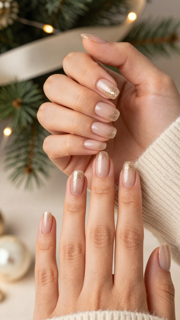 Champagne Shimmer Ombré Cascades