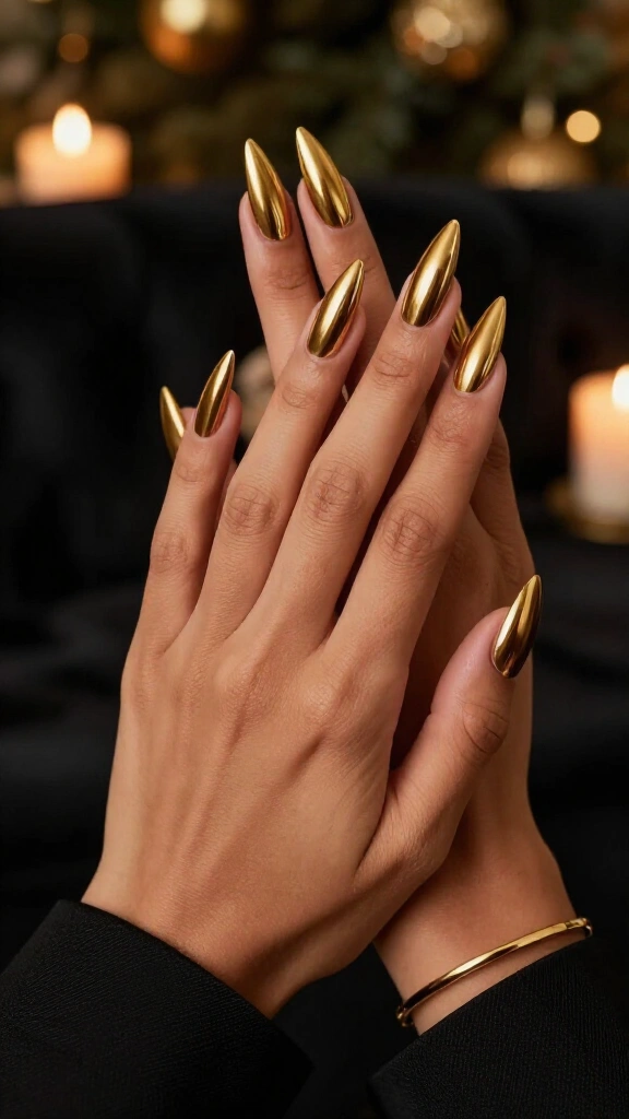 Solid Mirror-Finish Chrome Stilettos