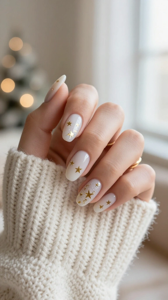 Subtly Scattered Gold Star Sequins