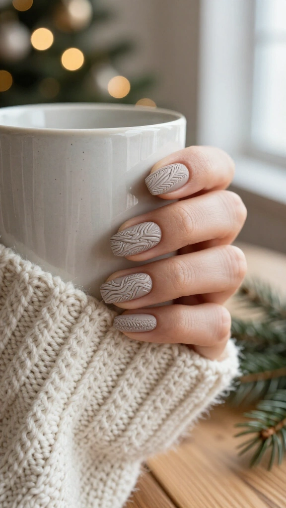 Tactile cable-knit sweater gel