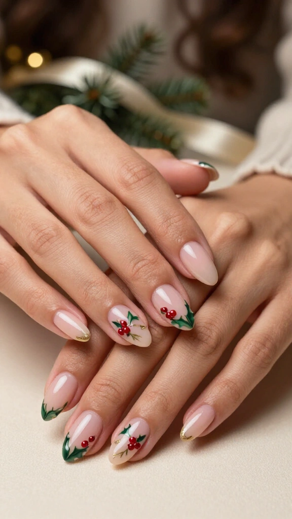 Negative space half-moon holly cuticles