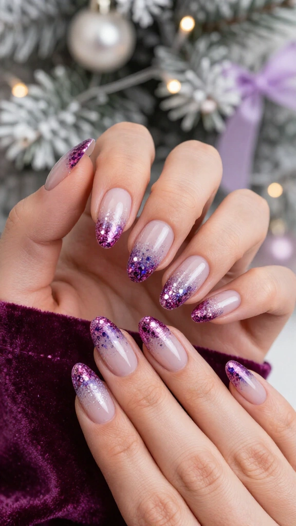 Shimmering Sugar Plum Fairy Glitter Ombré
