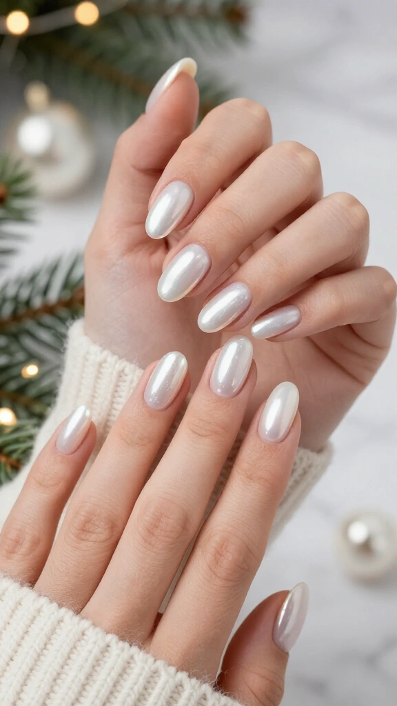 Milky glazed pearl chrome