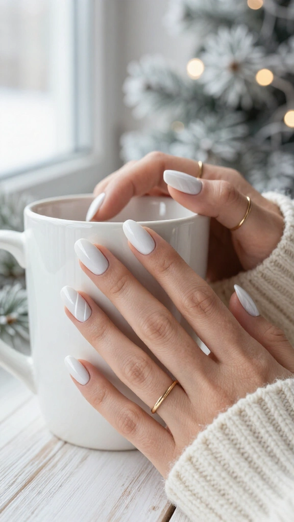 Subtle white candy cane accents