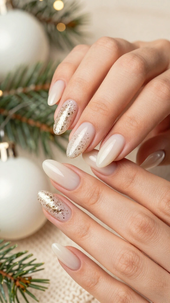 Frosted Champagne Sparkle Ombré