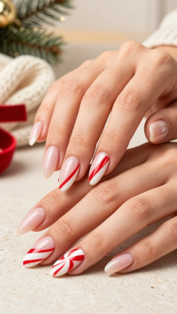Peppermint candy cane swirls