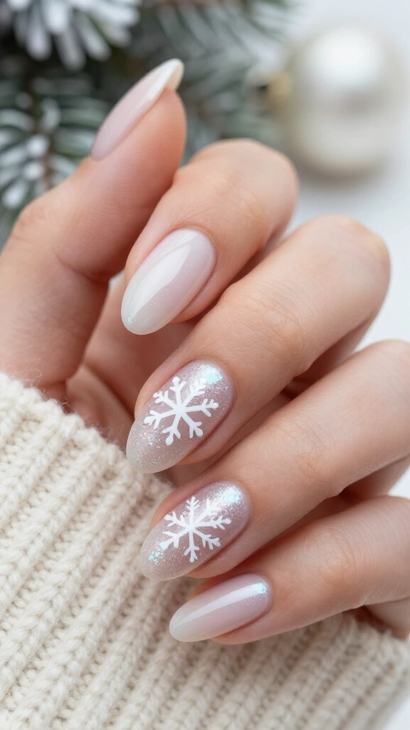 Pearlescent Snowflake Accent
