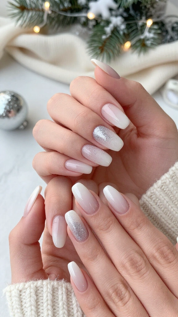 Frosty snow-dusted ombré