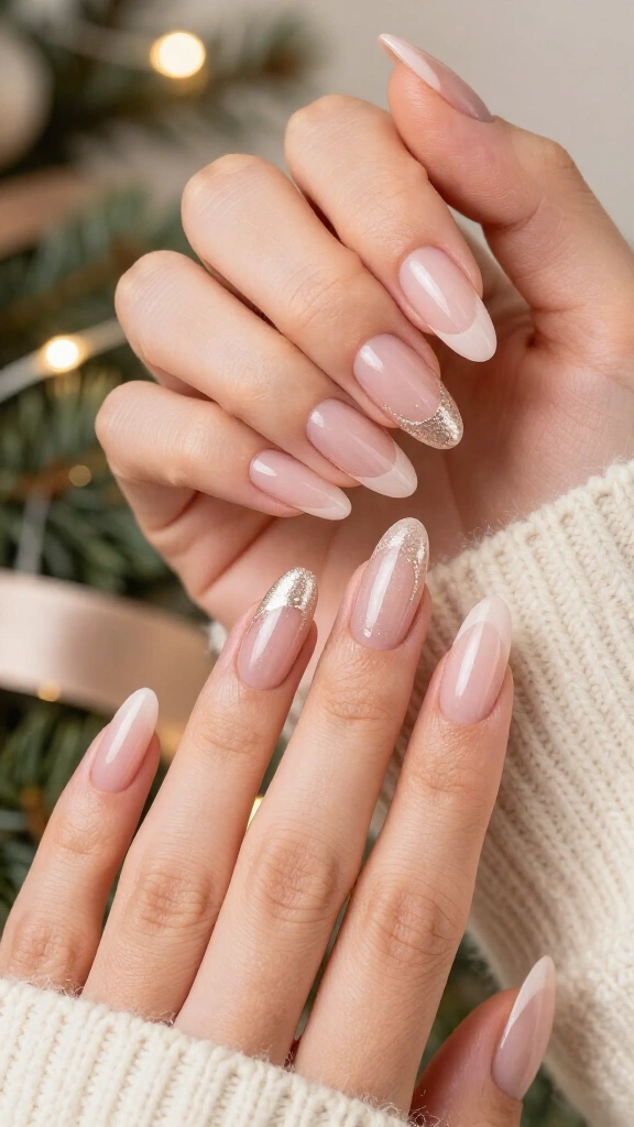 Champagne shimmer half-moons