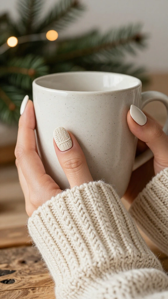 Cozy sweater-knit texture