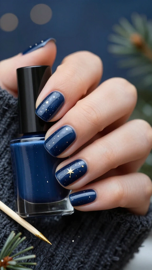 Starry Midnight Navy Sky