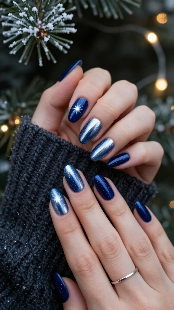 Midnight Frost with Silver Flares