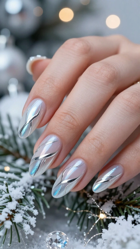 Metallic Icicle Swirls