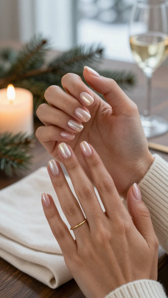 The Champagne shimmer glaze