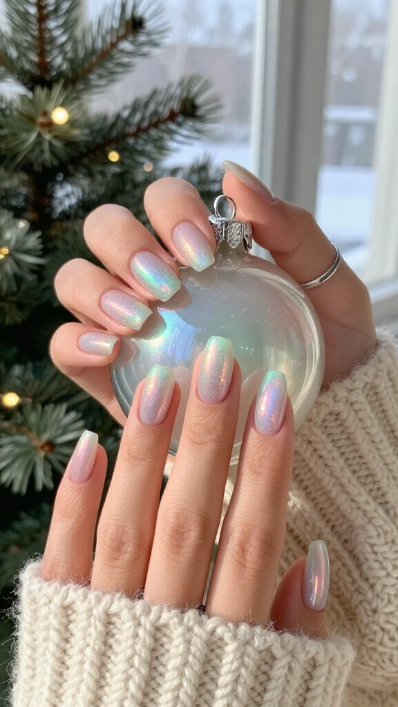 Glazed Opal Holiday Orbs