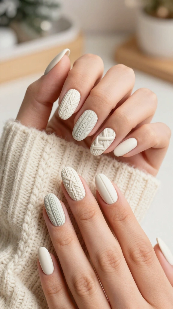 3D Cable Knit Sweater Accents
