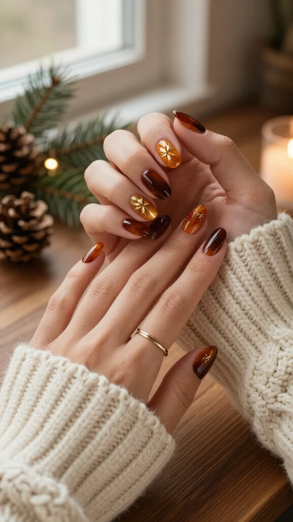 Espresso Tortoiseshell with Gold Starbursts
