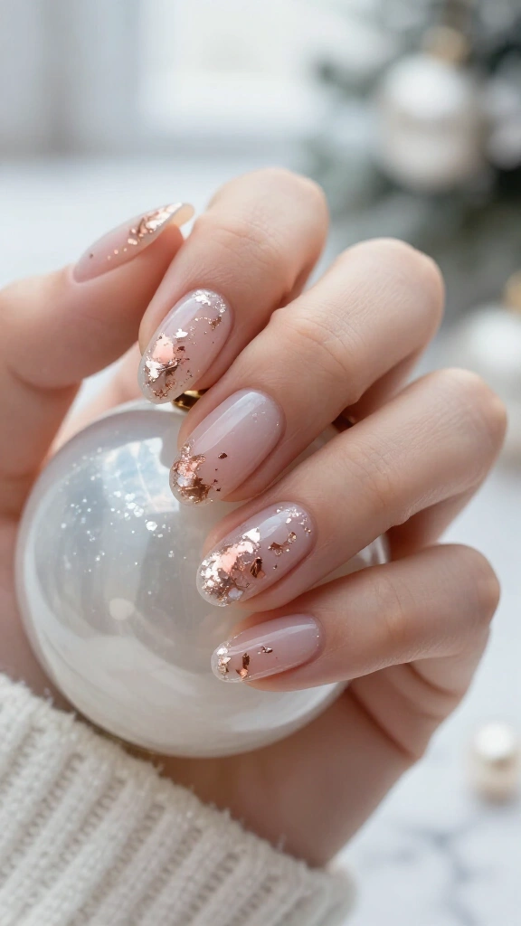 Frosted Rose Gold Flakes