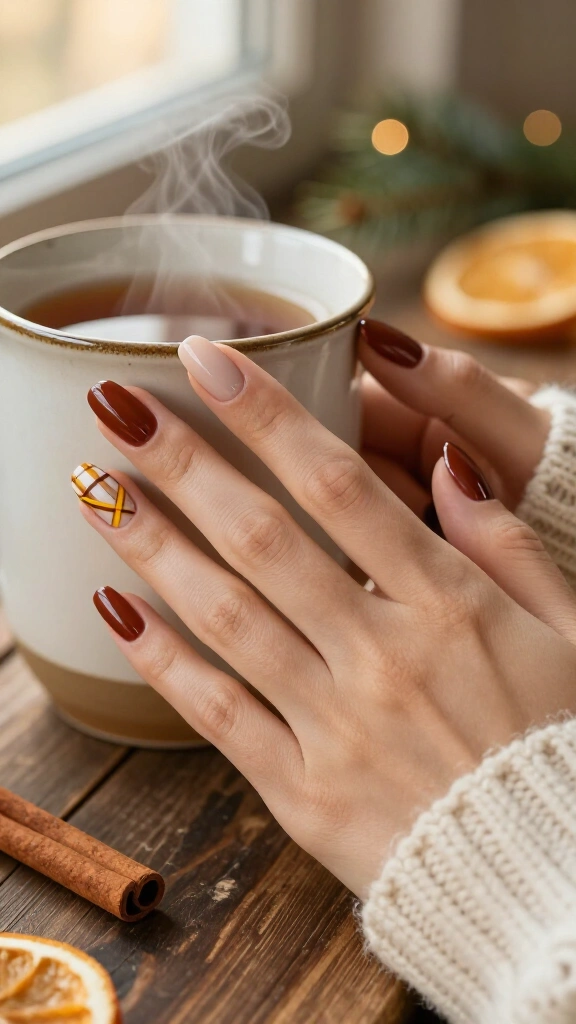 Spiced Cider Plaid Accents