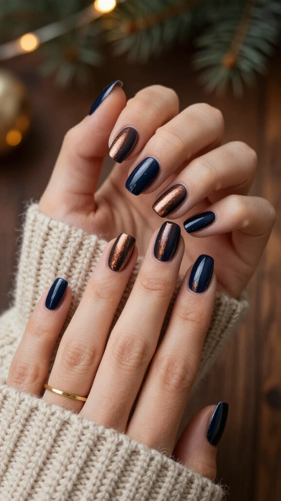 Midnight Navy & Bronze Aurora