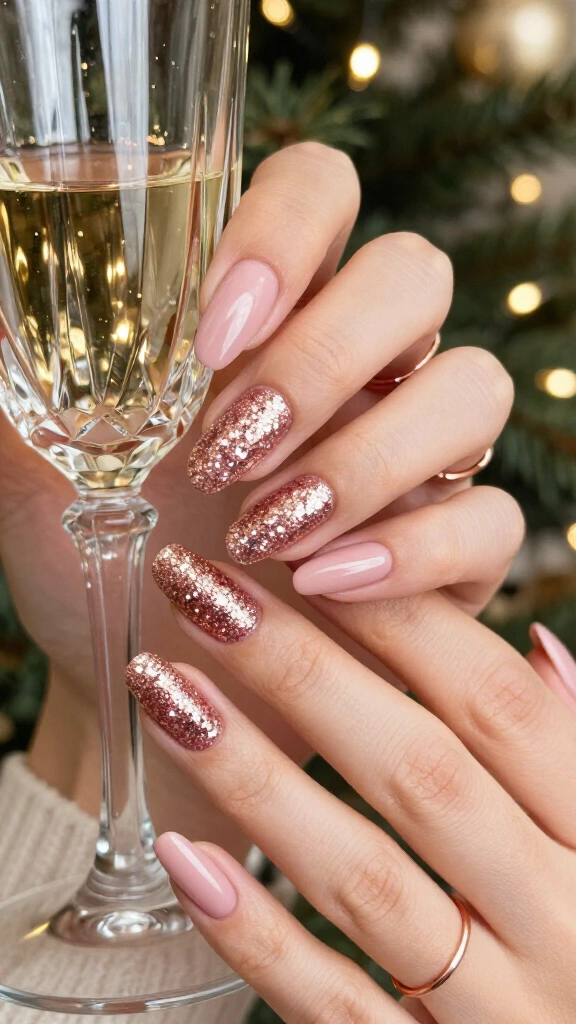 Rose Gold Disco Ball Accents