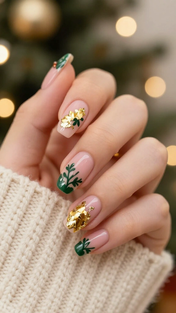 Gilded Mistletoe with Chunky Gold Leaf