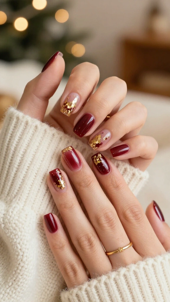 Cranberry Jelly with Embedded Gold Flakes