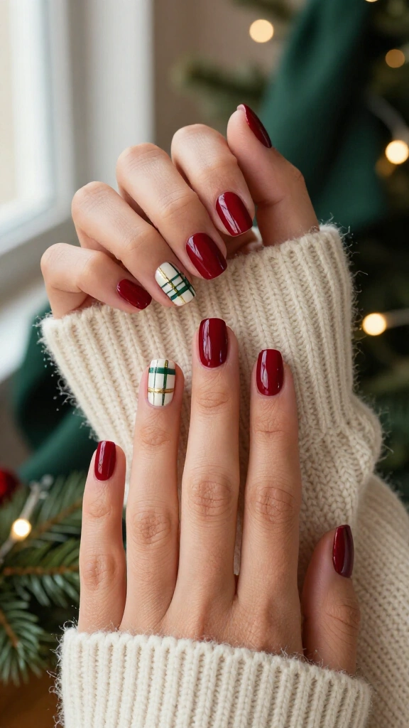Skinny Tartan Plaid Accents