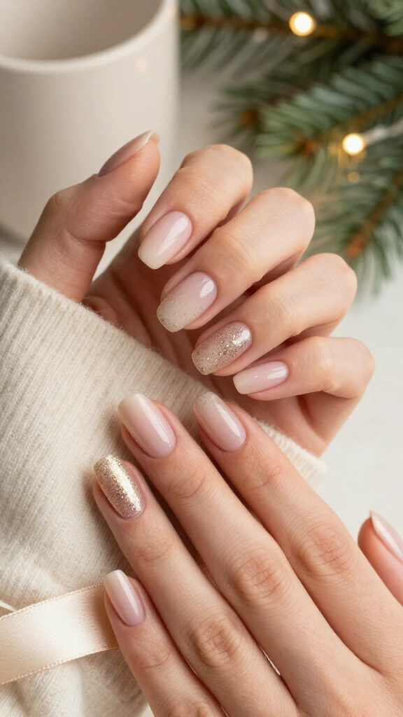 Frosted Champagne Ombré Fade