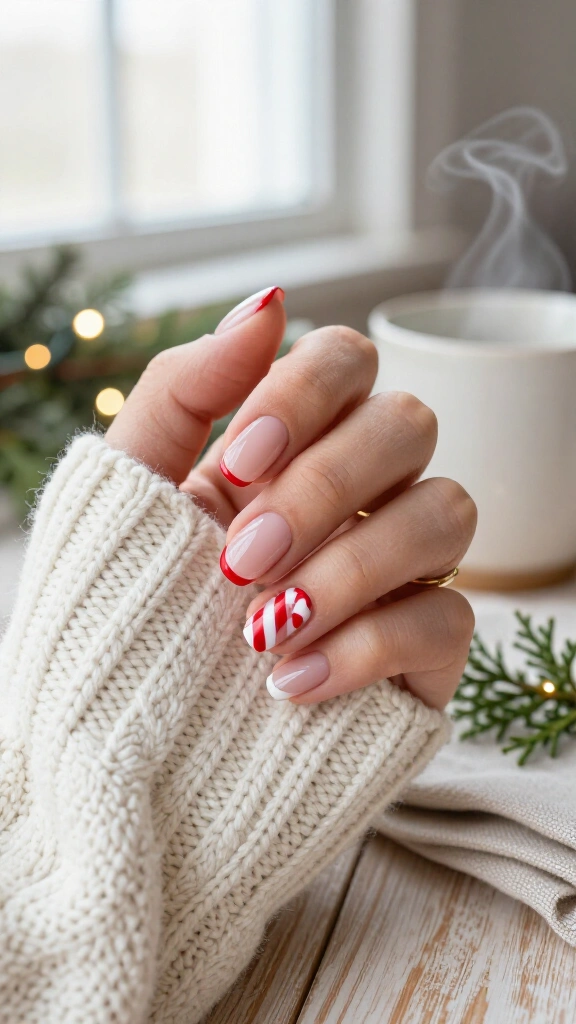 Sweet Candy Cane Micro Borders