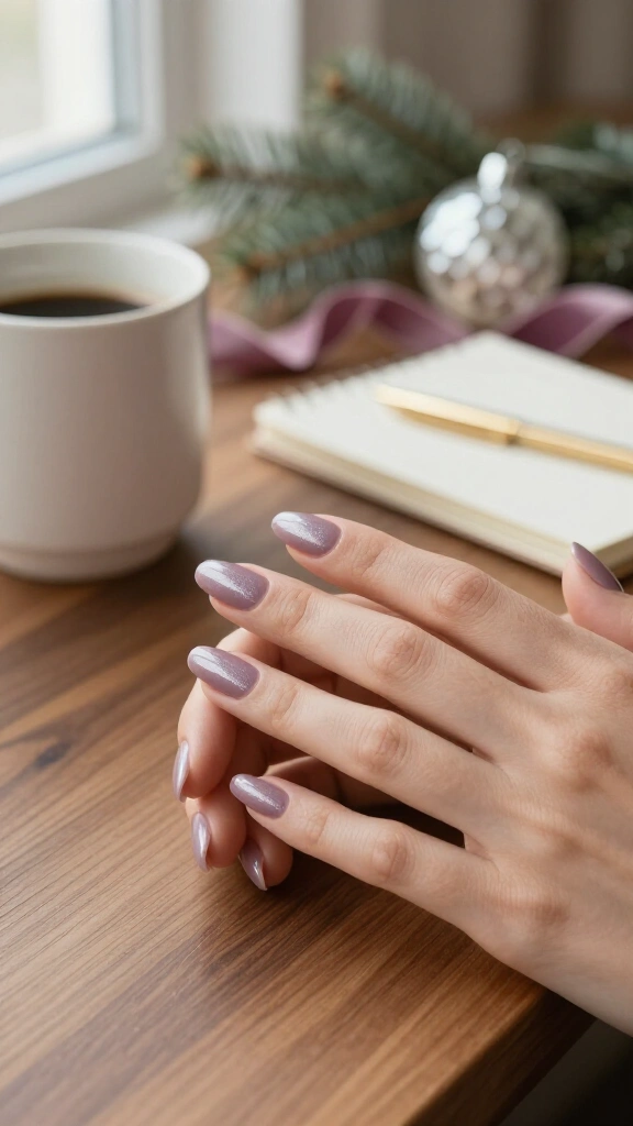 Frosted sugar plum mauve