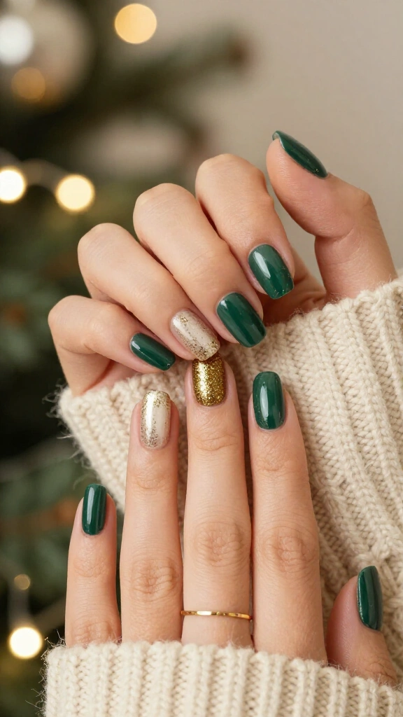 Gilded evergreen pine