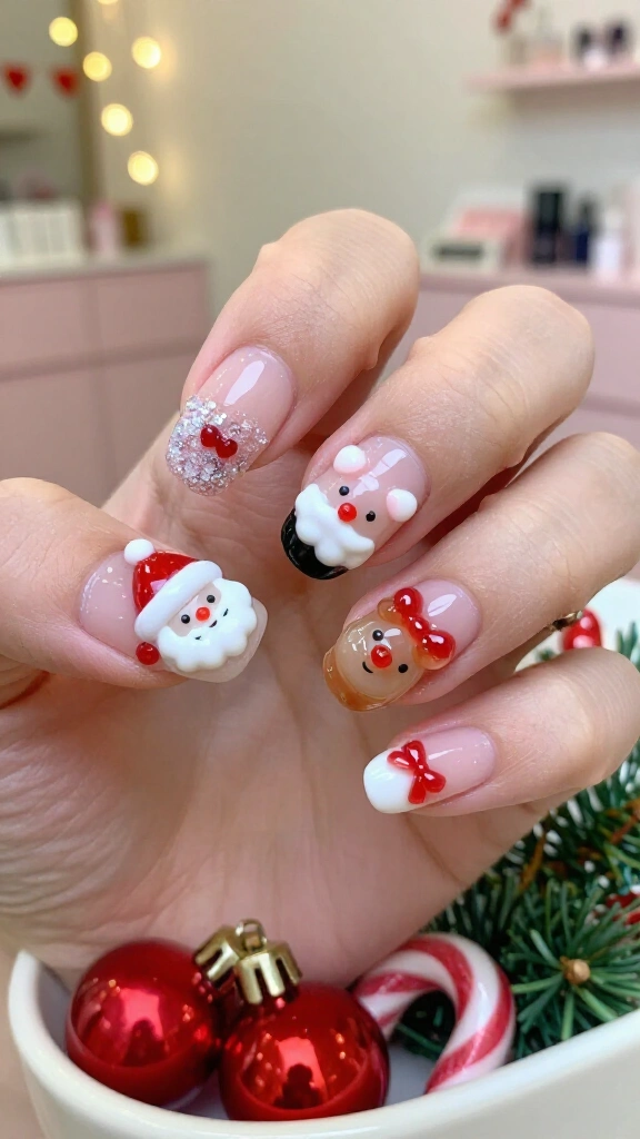 3D Jelly Gummy Santas