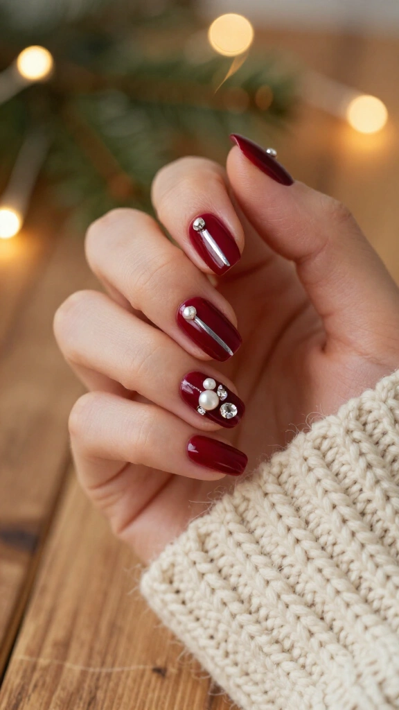 Dainty Pearl & Rhinestone Ornaments