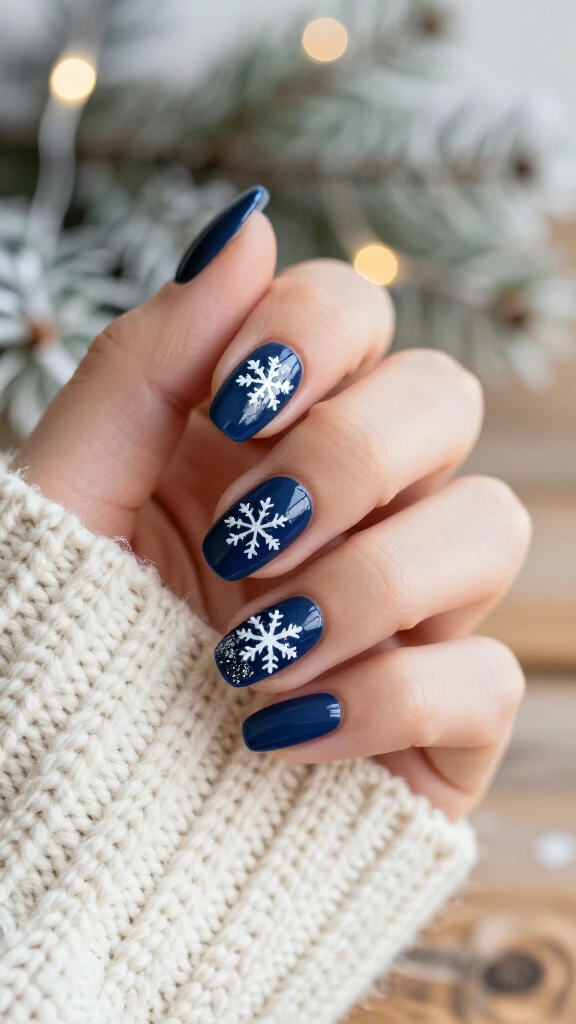 Snowflake Stickers Under Gel Top Coat