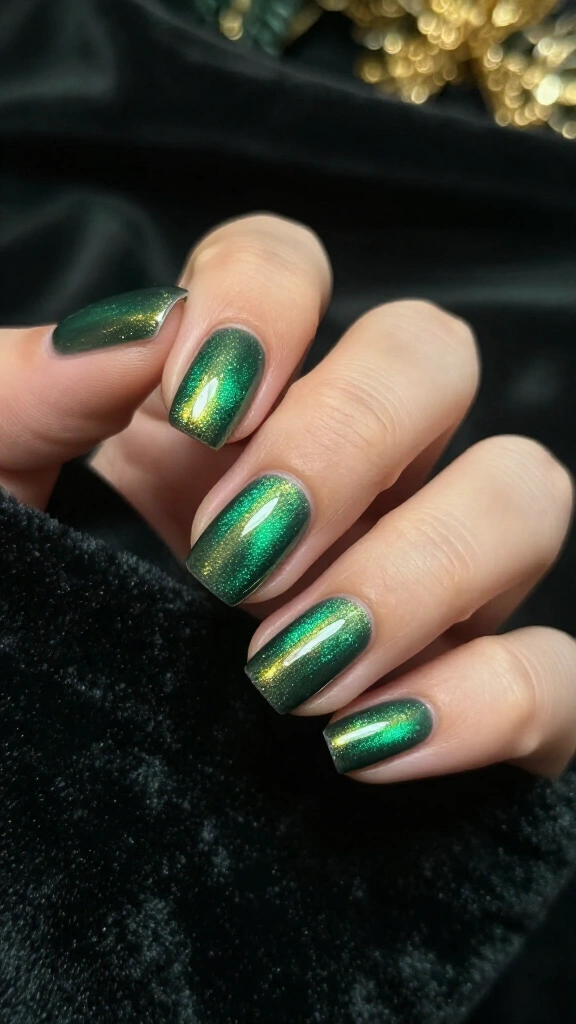 Emerald Velvet Cat-Eye Polish