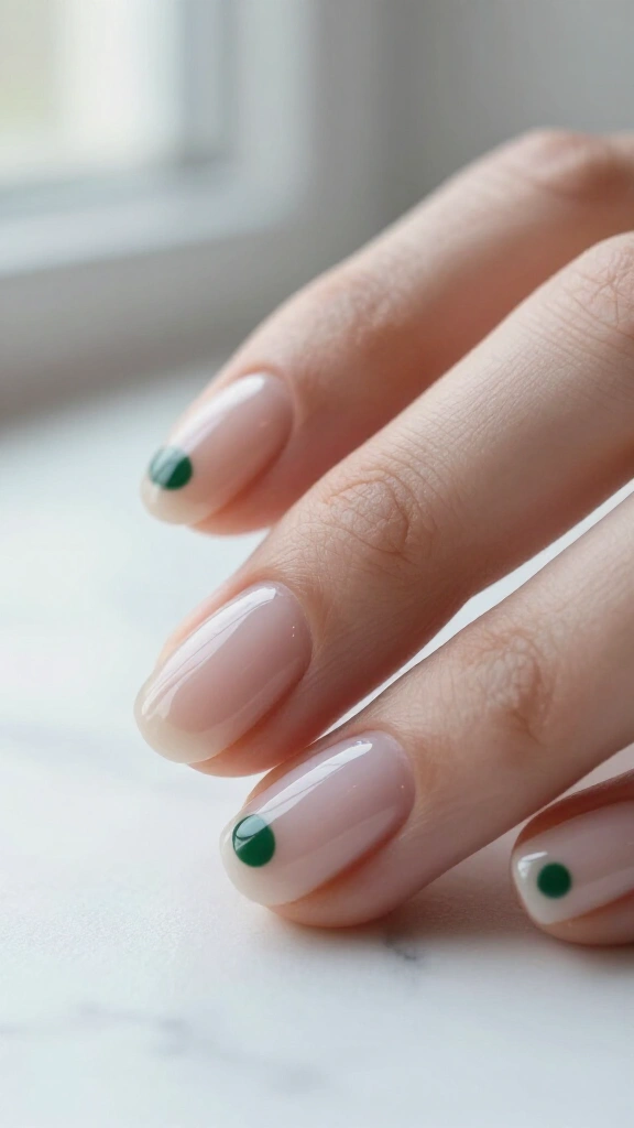 Deep Forest Green Accent Dot