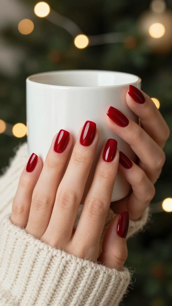 Classic Cherry Red with Gel Topcoat