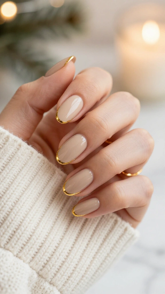 Gilded Edge Neutral Nails