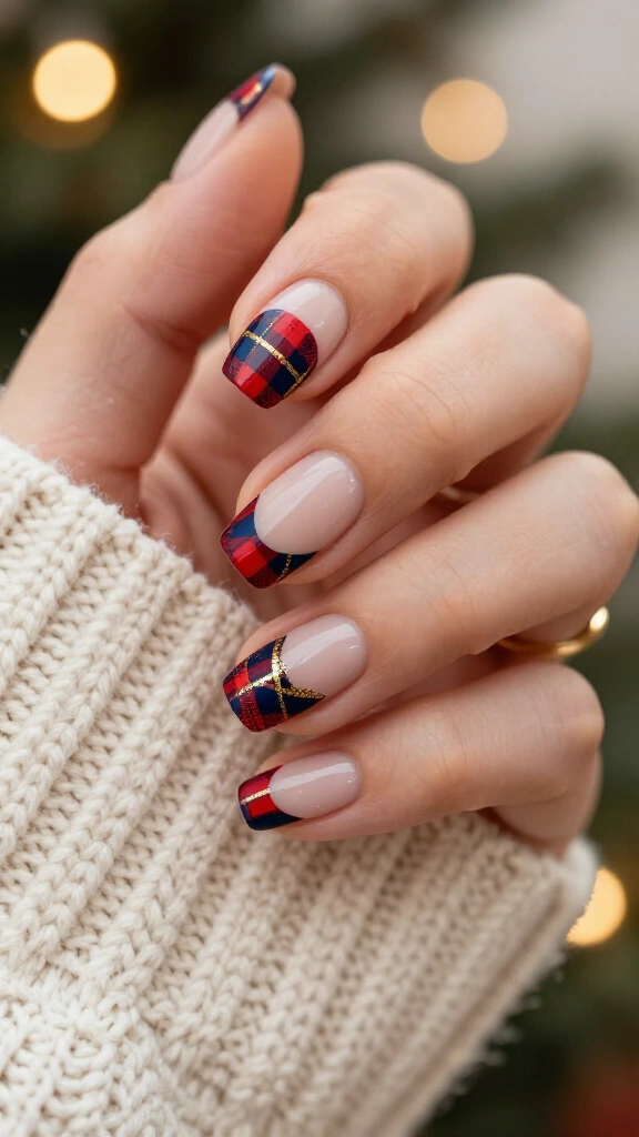 Tartan Ribbon Asymmetric Accents