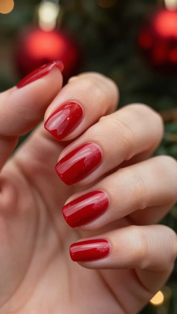 Ruby Red Glass Nails