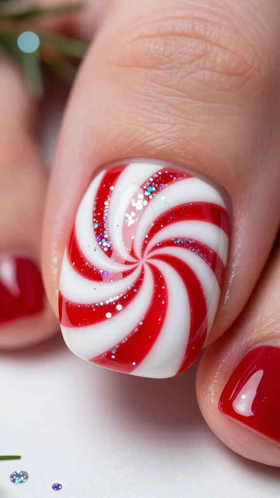 Peppermint swirl sparkle