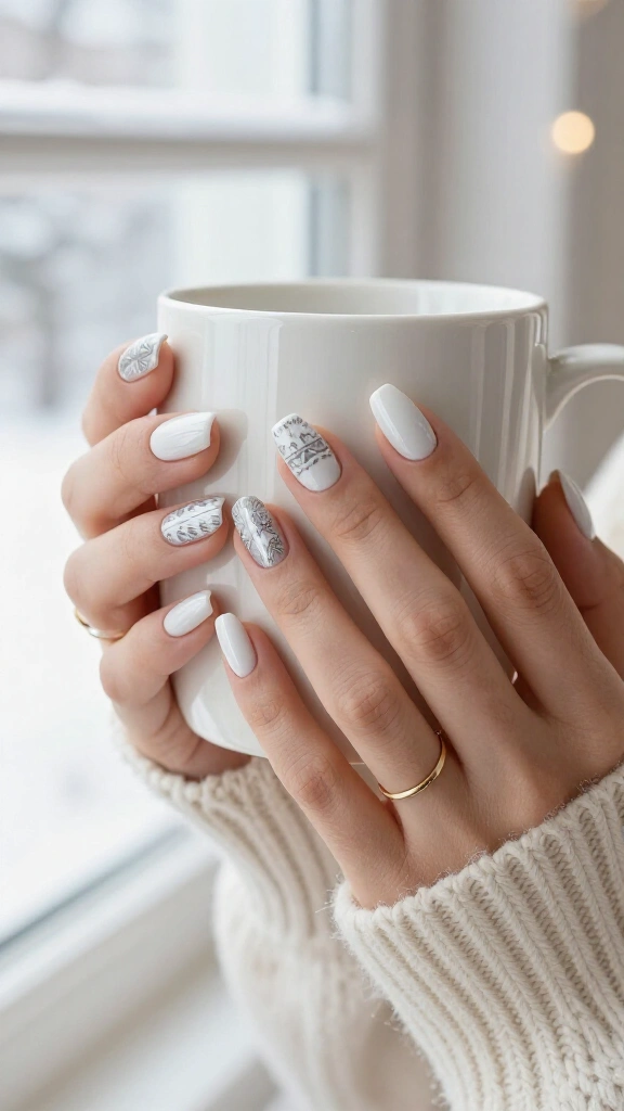 White-on-White Fair Isle Pattern