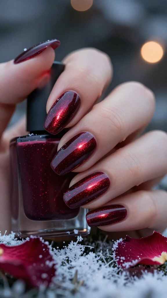 Shimmering Cabernet Cat-Eye