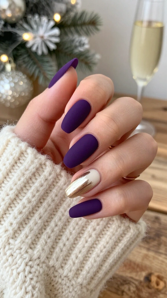 Matte purple with glossy accent